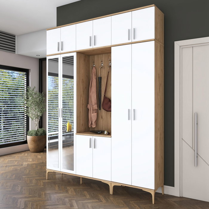 Hanah Home Perchero EA155 - 4499 Nogal y Blanco